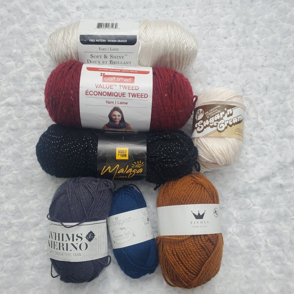 Loops & Threads Assorted Mixed Skeins Skein Multicolor New